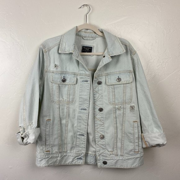 Abercrombie & Fitch Jackets & Blazers - Abercrombie & Fitch Distressed Denim Jacket